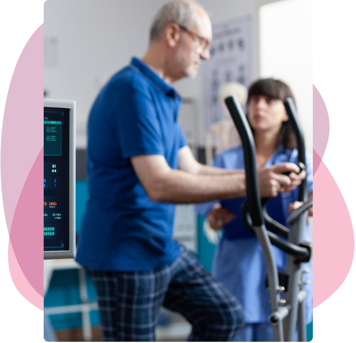  doctor conducting a treadmill test