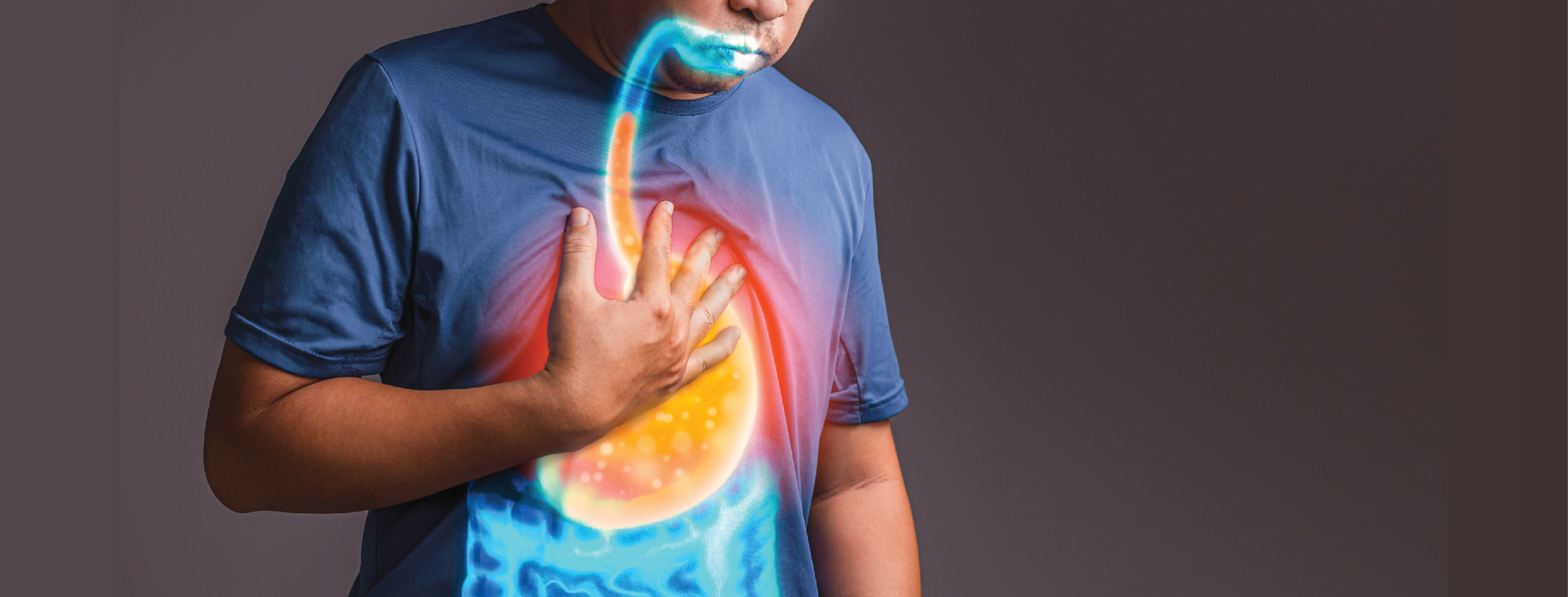 man experiencing gastroesophageal reflux disease