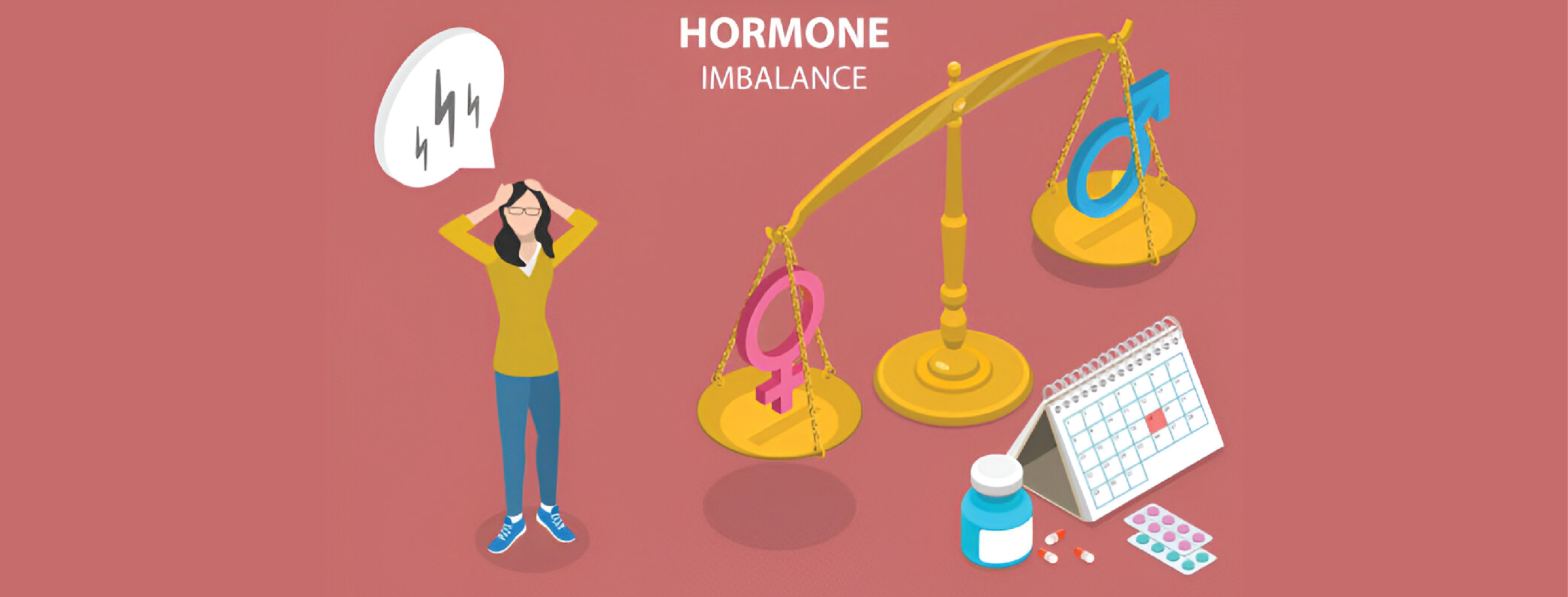 llustration of Female Hormone Imbalance